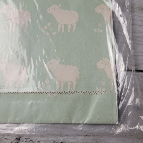 Vintage Artfaire Gift Wrap All Occasion Lamb Sheep Cottagecore Mint Green Cream - Picture 11 of 11